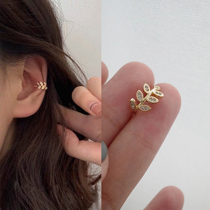 2025 Fashion Exquisite Rhinestone Decor Ear Cuff earring for Woman Ear 2025 Summer New Arrival Christmas Jewelry Gift
