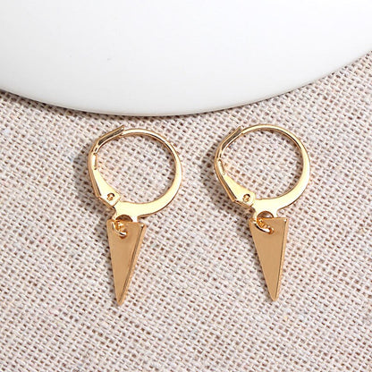 2025 Flatfoosie New Tiny Hoop Earrings For Women Gold Color Cartilage Hoop Earrings Jewelry Heart Cross Star Triangle Charm Earrings