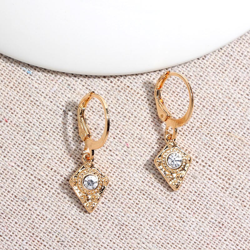 2025 Flatfoosie New Tiny Hoop Earrings For Women Gold Color Cartilage Hoop Earrings Jewelry Heart Cross Star Triangle Charm Earrings