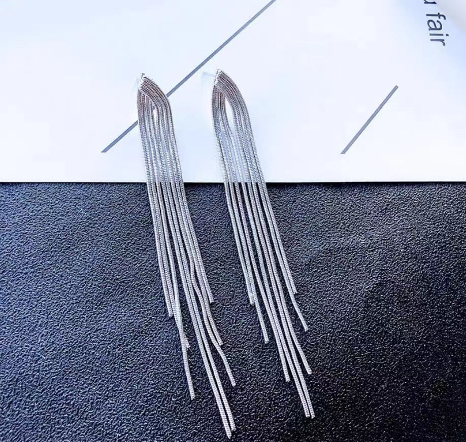 2025 Trend Simulation Pearl Long Earrings Female Moon Star Flower Rhinestone Wedding Pendant Earrings Fashion Korean Jewelry Earrings