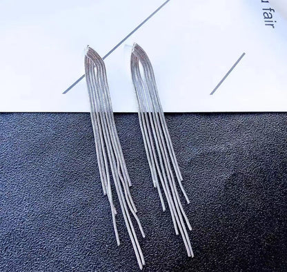 2025 Trend Simulation Pearl Long Earrings Female Moon Star Flower Rhinestone Wedding Pendant Earrings Fashion Korean Jewelry Earrings