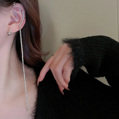 2025 Gold Silver Color Metal Butterfly Ear Clips Without Piercing For Women Sparkling Zircon Ear Cuff Clip Earrings Wedding Jewelry