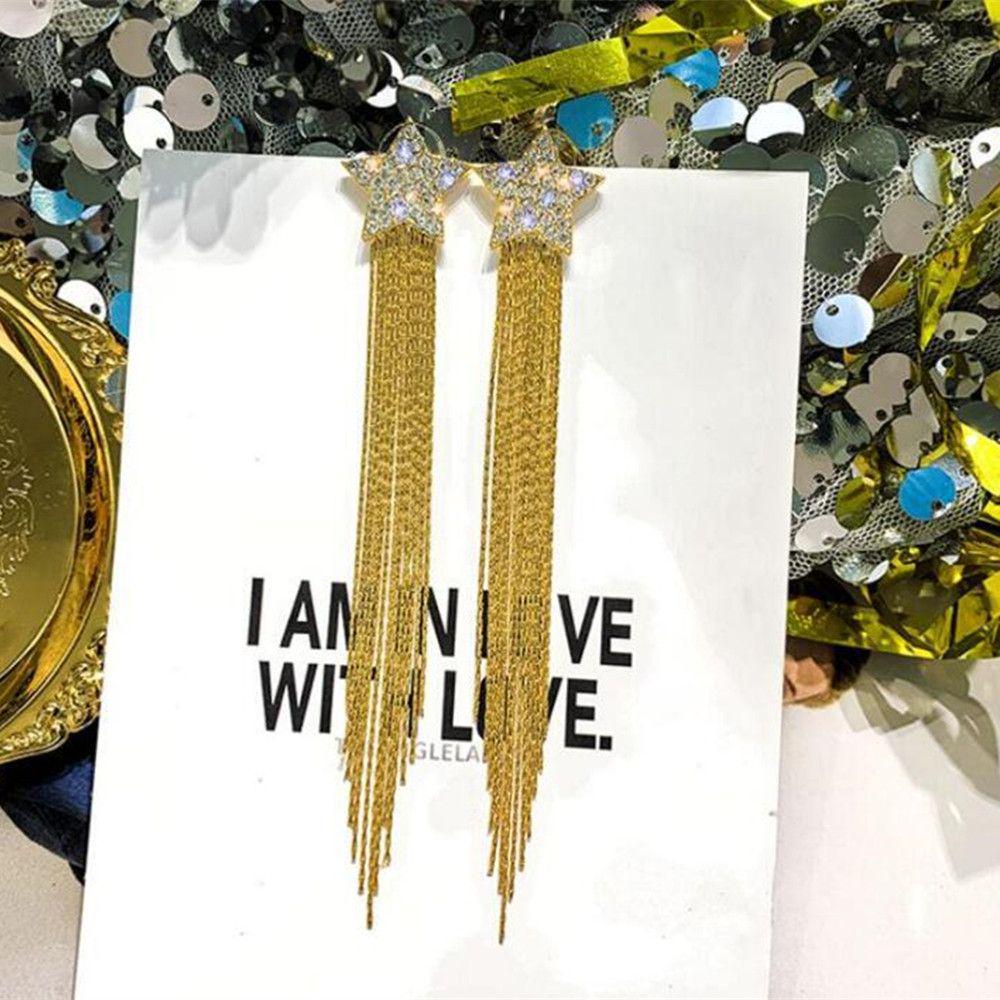 2025 New Crystal Drop Earrings with Bling Bling Cubic Zirconia Temperament Women Earrings High Quality Silver Color Trendy Jewelry