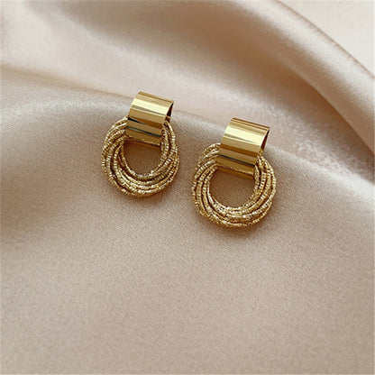 2025 Earrings Asymmetrical Round Hollow Round Black Stud Earrings Rhinestone Accessories For Women pendientes mujer